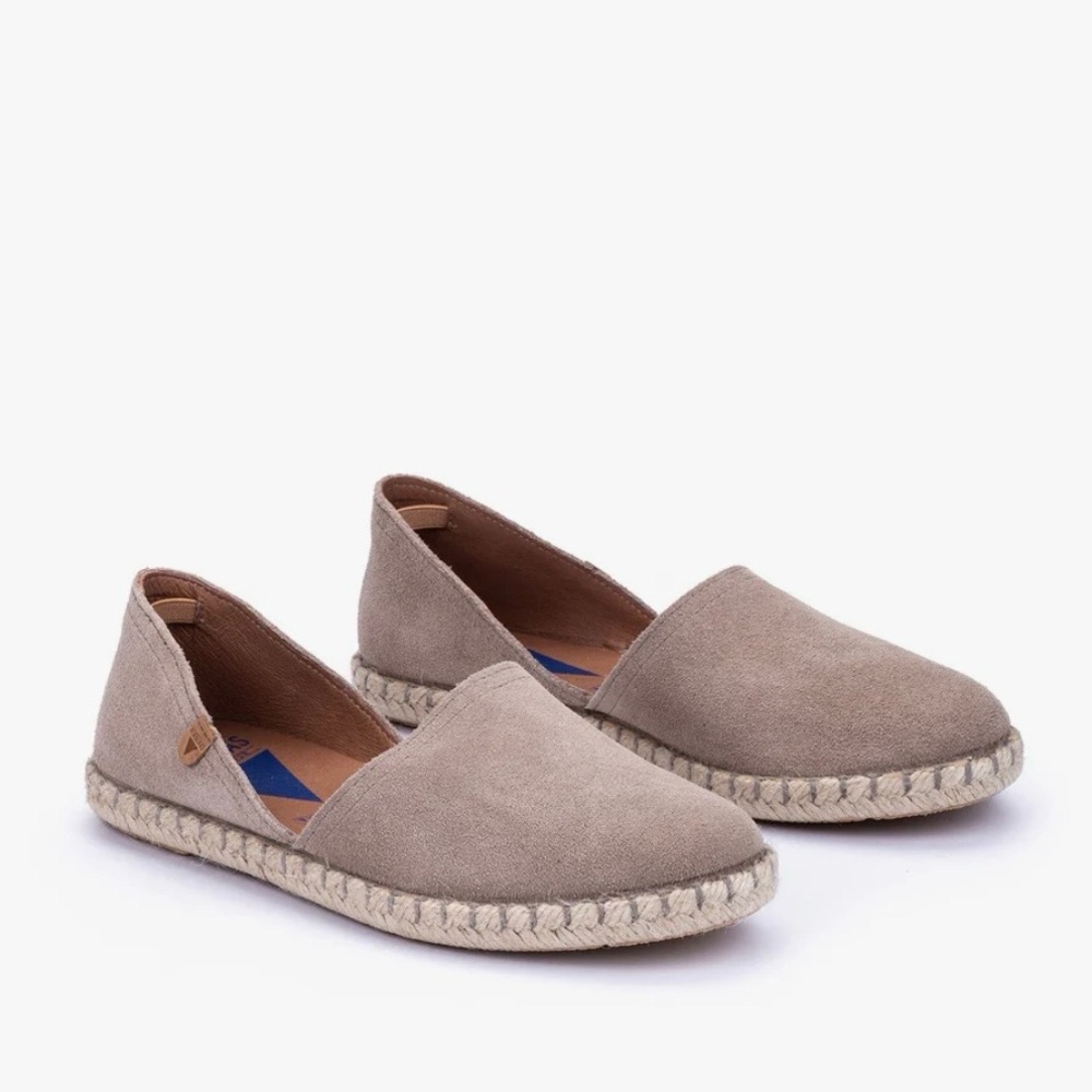 Verbenas Suede Tan Leather Espadrille Flats Size 40/10